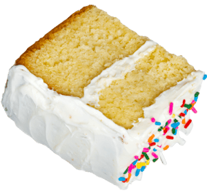 Slice of birthday cake